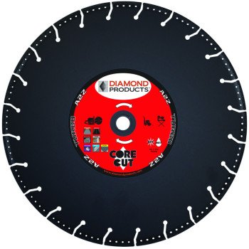 Diamond Products 21571 Circular Saw Blade, 14 in Dia, 1 in Arbor, 24-Teeth, Diamond Cutting Edge