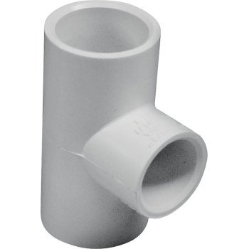 IPEX 435792 Pipe Tee, 3/4 x 1/2 in, Socket, PVC, White, SCH 40 Schedule, 150 psi Pressure