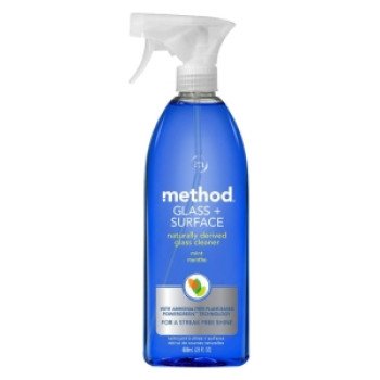 method 3 Glass and Surface Cleaner, 28 oz Bottle, Liquid, Mint