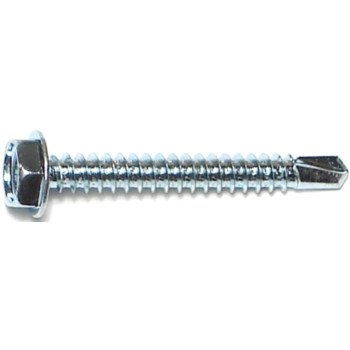 Midwest Fastener 10281 Screw, #10 Thread, 1-1/2 in L, Hex, Socket Drive, Self-Drilling Point, Steel, Zinc