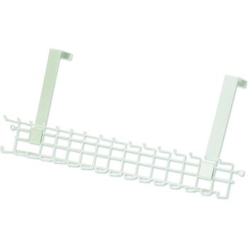 ClosetMaid 121700 Tie and Belt Rack, 16-Hook, 19-1/2 in OAW, Steel, White