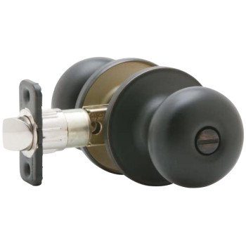Dexter J Series J40V STR 716 Privacy Lockset, Round Design, Knob Handle, Aged Bronze, Metal, Interior Locking