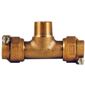 Legend T-4440NL Series 313-384NL Pipe Tee, 3/4 in, Pack Joint x MNPT, Bronze, 100 psi Pressure