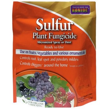 Bonide 142 Plant Fungicide, 4 lb Bag, Powder, Rotten Egg, Pale Yellow, Compositions: Sulfuric Acid