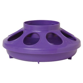 Little Giant 806PURPLE Feeder Base, 1 qt Capacity, 8-Opening, Polypropylene, Purple