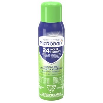 MICROBAN 48665 Disinfectant Sanitizing Spray, 15 fl-oz, Aerosol, Fresh, Clear