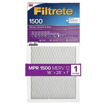 FILTER AIR 1500MPR 16X25X1IN