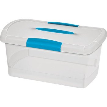 Sterilite ShowOffs 18748606 Storage Box, Clear, 15-1/4 in L, 9-3/4 in W, 7-1/8 in H