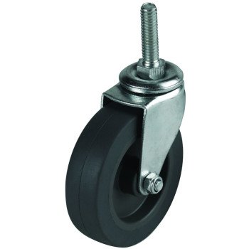 Dh Casters C-L20T2MS Swivel Caster, 2 in Dia Wheel, 13/16 in W Wheel, Rubber Wheel, Gray, 66 lb