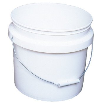 ENCORE Plastics 201215 Paint Bucket, 3.5 gal Capacity, Plastic, White