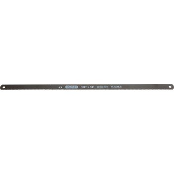 STANLEY 15-928A Hacksaw Blade, 1/2 in W, 12 in L, 18 TPI, HCS Cutting Edge