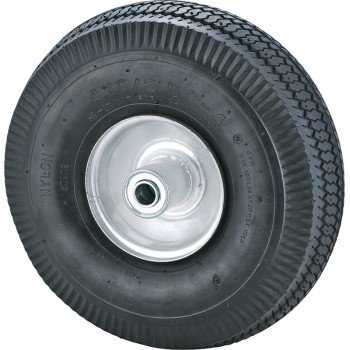 ProSource CW/GS-3339 Hand Truck Wheel, Tube, 10 x 3-1/2 in Tire, 1-1/2 in Dia Hub, Rubber