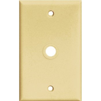 Eaton Wiring Devices PJ11 PJ11V Wallplate, 4-1/2 in L, 2-3/4 in W, 1 -Gang, Polycarbonate, Ivory, High-Gloss