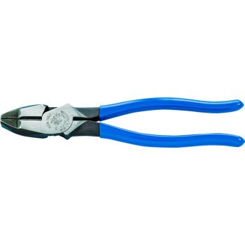 Klein Tools D2000-9NE Lineman's Plier, 9-3/8 in OAL, Light Blue Handle, 1-1/4 in W Jaw, 1.594 in L Jaw