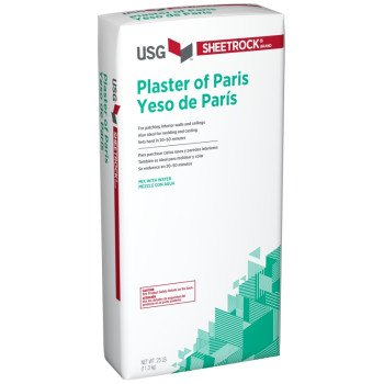 USG SHEETROCK 380261 Plaster of Paris, Powder, Low, Off-White, 25 lb Bag