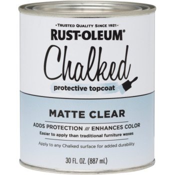 Rust-Oleum 287722 Chalk Paint, Matte, Clear, 30 oz