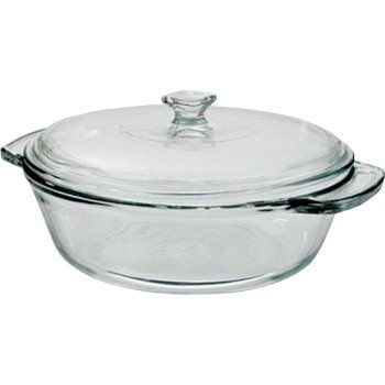 Anchor Hocking Oven Basics Series 81932OBL11 Casserole Dish, 2 qt Capacity, Glass, Clear