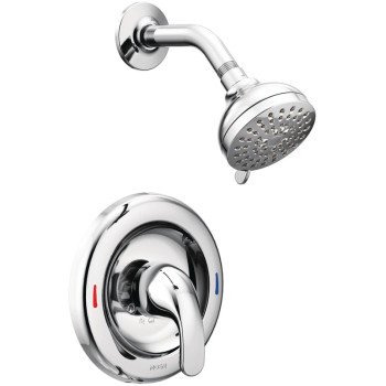 Moen 82604 Shower Faucet, 1.75 gpm, Metal, Chrome Plated, Lever Handle, 1-Handle