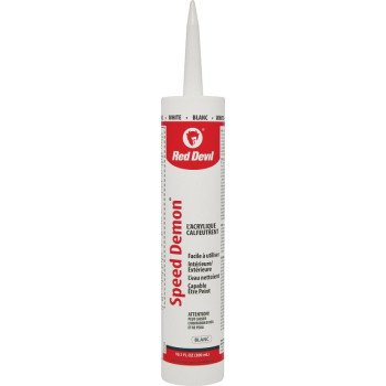 Red Devil SPEED DEMON 00131CA Acrylic Latex Caulk, White, 10.1 oz Cartridge