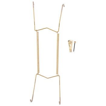 ProSource PH-122056-PS Plate Hanger, Brass, Polished Brass, 30 lb