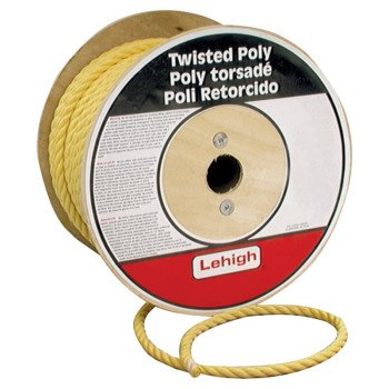 Wellington PY345 Rope, 3/4 in Dia, 150 ft L, Polypropylene, Yellow