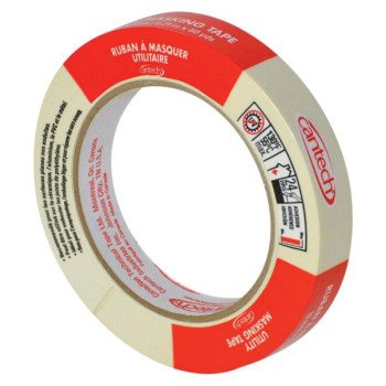 Cantech 302 Series 302-18 Masking Tape, 55 m L, 18 mm W, Natural