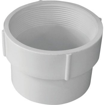 Canplas 414336BC Pipe Adapter, 6 in, FNPT x Hub, PVC, White