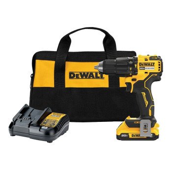 DEWALT DCD798D1 Cordless Hammer Drill Kit, Battery Included, 20 V, 2 Ah, 1/2 in Chuck, Keyless Chuck