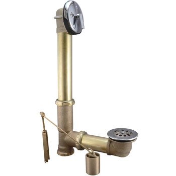 Keeney 606RB Bath Drain Assembly, Brass, Chrome, For: Built in Tubs