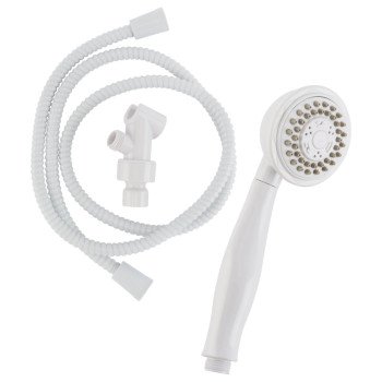 Plumb Pak K742WH Handheld Shower, 1.8 gpm, 3-Spray Function, 60 in L Hose