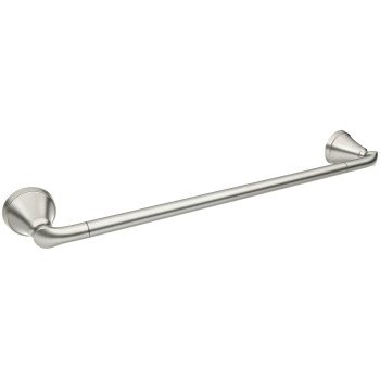 Moen Tiffin Series MY4818BN Towel Bar, 18 in L Rod, Metal, Brushed Nickel