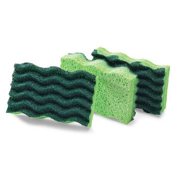 Libman 1077 Sponge, 4-1/2 in L, 3 in W, 1 in Thick, Green