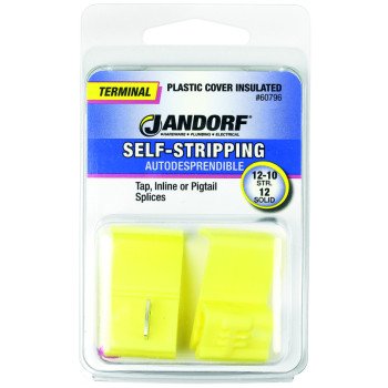 Jandorf 60796 Terminal, 12 to 10 AWG Wire, Plastic Insulation, Yellow