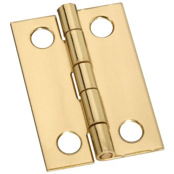 National Hardware N211-292 Decorative Narrow Hinge, 1-1/2 in L x 1 in W Dimensions, 1-1/2 in H Door Leaf, Brass