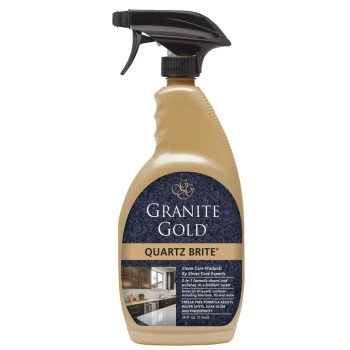 Granite Gold GG0069 Quartz Brite Cleaner, 24 oz, Liquid, Lemon Citrus, Clear/Slightly Hazy