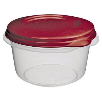 Rubbermaid 1777166 Food Container Set, Square, Includes: (1) 5 Cup and (2) 3 Cup Containers with Lids, Chili Red