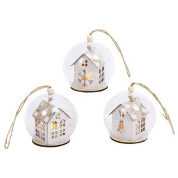 2429400 LIGHTED GLASS ORNAMENT