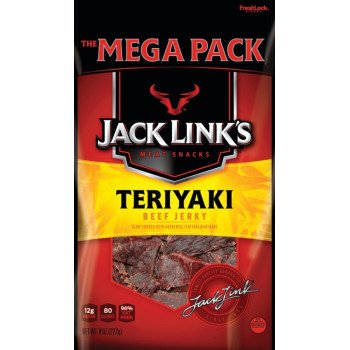 Jack Link's 10000008407 Snack, Jerky, Teriyaki, 8 oz