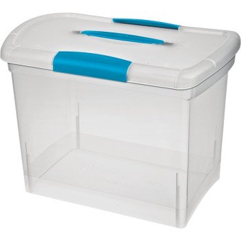 Sterilite ShowOffs 18768606 Storage Box, Clear, 15-1/4 in L, 9-3/4 in W, 11-1/2 in H