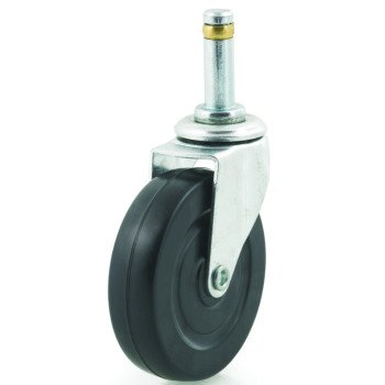 Dh Casters C-L20GRRS Swivel Caster, 2 in Dia Wheel, 13/16 in W Wheel, Rubber Wheel, 77 lb