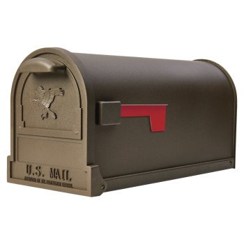 Gibraltar Mailboxes Arlington Series AR15T000 Mailbox, 1475 cu-in Capacity, Galvanized Steel, Bronze, 9-1/2 in W