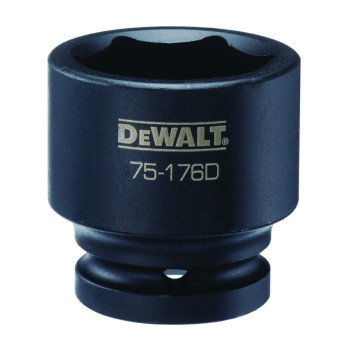 DEWALT DWMT75176OSP Impact Socket, 38 mm Socket, 3/4 in Drive, 6-Point, CR-440 Steel, Black Oxide