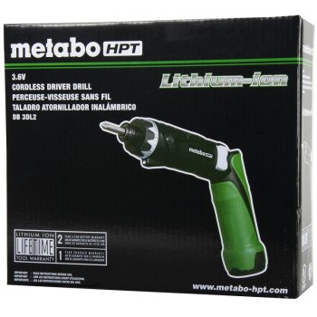 Metabo HPT DB3DL2M Screwdriver Kit, Battery Included, 3.6 V, 1.5 Ah, 1/4 in Chuck, Hex Chuck