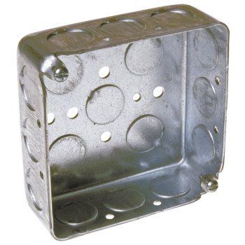 Raco D4SB-50 Switch Box, 2-Gang, 16-Knockout, 1/2 in Knockout, Steel, Gray, Galvanized