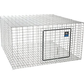 Pet Lodge AH2424 Rabbit Hutch, 24 in W, 24 in D, 16 in H, Steel/Vinyl, Galvanized