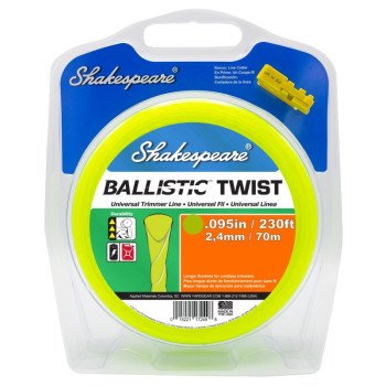 Shakespeare Ballistic 17249 Trimmer Twist Line, 0.095 in Dia, 230 ft L