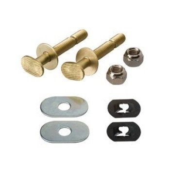 Moen M-Line Series M5855 Toilet Floor Bolt Set, Includes: (2) Tinnerman Nuts, (2) Washers