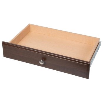 Easy Track RD04-T Drawer, 24 in W, 4 in H, 14 in D, Wood, Truffle