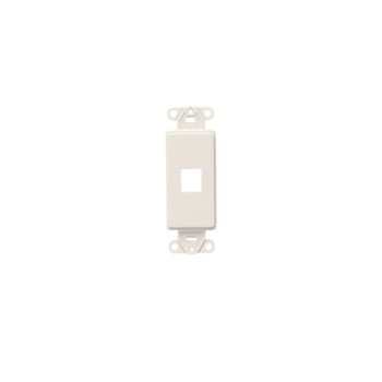 Leviton 41641-00T Wallplate Insert, 2-39/64 in L, 1.29 in W, 1 -Gang, Plastic, Light Almond