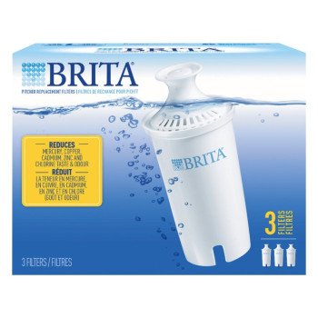 Brita 635503PAK3 Replacement Filter, For: Brita Standard Pitcher and Dispenser